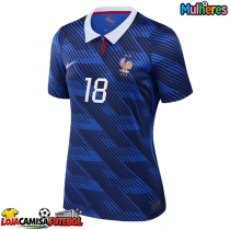 Camisa de Futebol França Warren Zaire-Emery #18 Equipamento Principal Mulheres Mundo 2026 Manga Curta